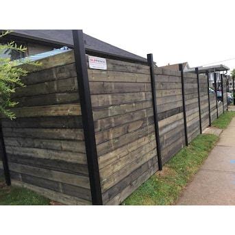 Slipfence Slipfence Horizontal system 1.5-in x 1.5-in x 5.83-ft Black Aluminum Wood Fence Rail ...