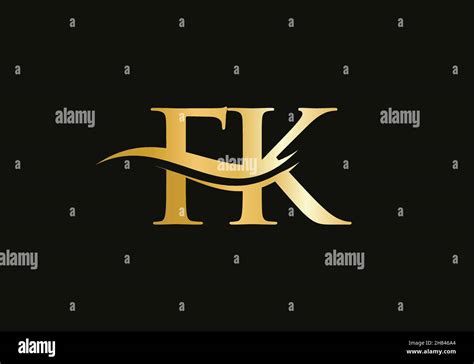 Modern FK Logo Design for business and company identity. Creative FK letter with luxury concept ...