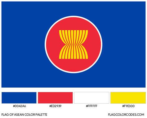 ASEAN flag color codes