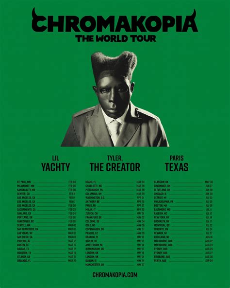 Tyler The Creator Tour 2024 Dates Usa - Junia Margery