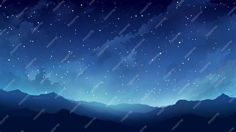 Premium AI Image | a night sky with stars and mountains in the background