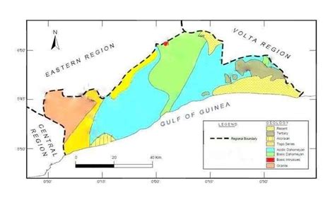 2: Geological Map of the Greater Accra Region | Download Scientific Diagram