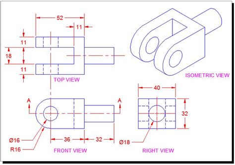 isometric drawing | Isometric drawing, Technical drawing, Autocad isometric drawing