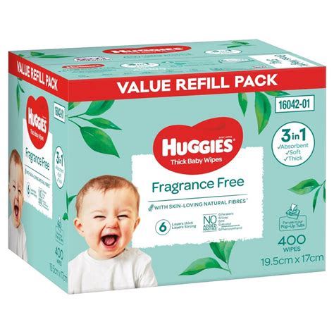 Huggies Wipes Fragrance Free 400 Pack | Wipes | Baby Bunting AU