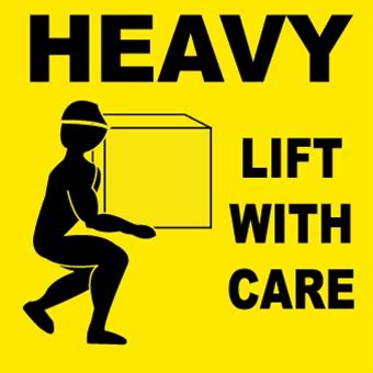 Heavy Lift With Care Shipping Labels