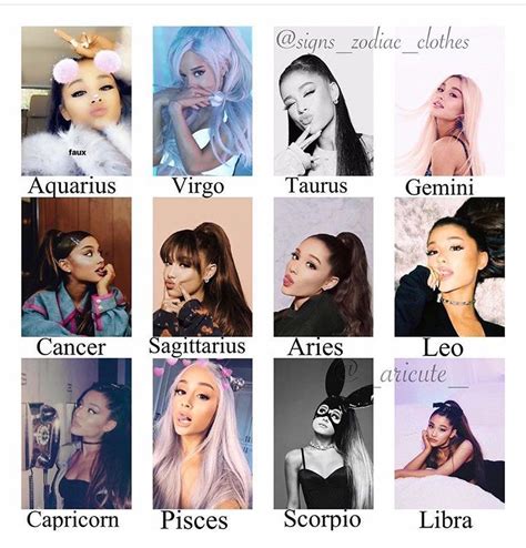 Ariana Grande Zodiac Sign : zodiac signs as pictures of Ariana Grande ...