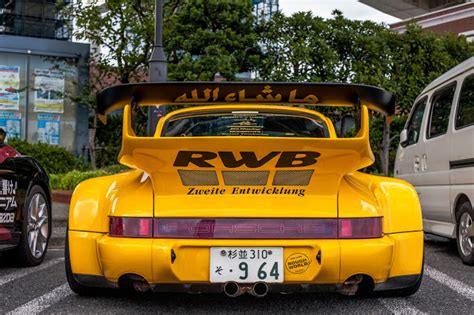 RWB-Porsche-964-QEEMA-yellow-rear - Car Crazy Dan