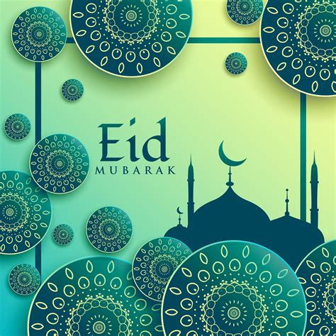 creative eid festival greeting background with islamic patterns - Download Free Vector Art ...