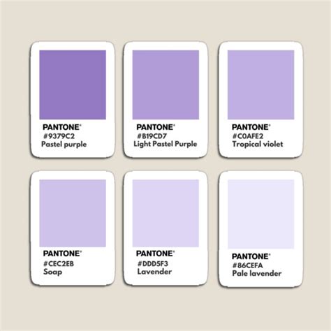 "Light purple gradient pantone color swatch" Magnet for Sale by softlycarol | Redbubble