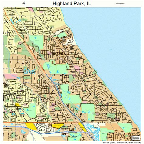 Highland Park Illinois Street Map 1734722