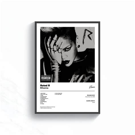 Rihanna Poster Rated R Album Cover Unframed Poster Print | Etsy