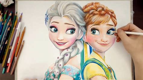 Drawing Elsa & Anna - Frozen Fever | drawholic - YouTube