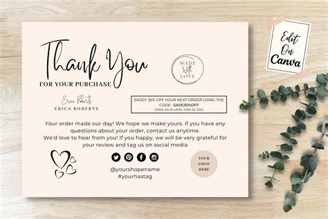 Business Thank You Cards With Logo