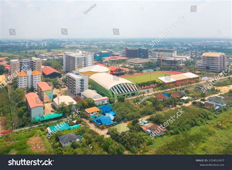 Aerial Top View University College Campus Stock Photo 2154512477 ...