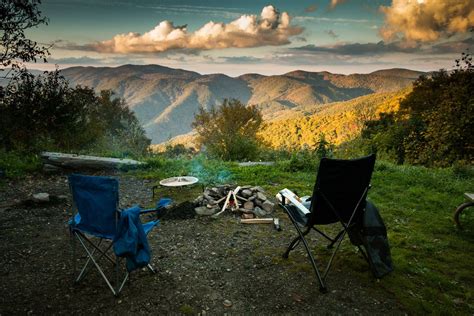 Camping at Mile High Campground in Cherokee, NC Camp fire mountains Appalachian overland travel ...