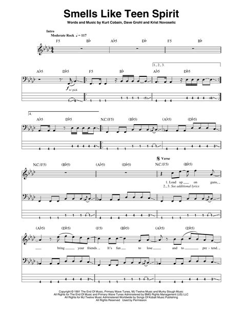 Smells Like Teen Spirit by Nirvana - Bass Tab - Guitar Instructor