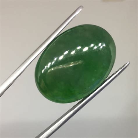 Jadeite Untreated Burma Jade Huge 24.88 Ct Natural Pure Green Jadeite With AIGS Certificate one ...