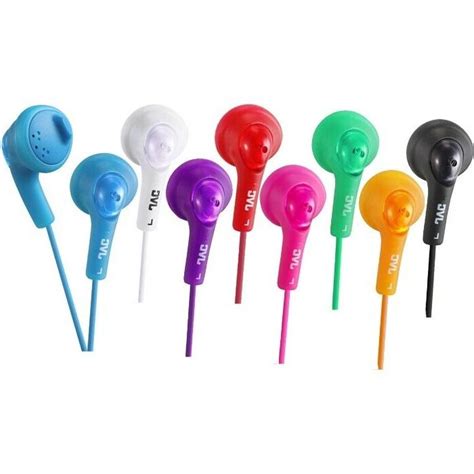 JVC-HAF160 Gumy Earbuds/Earphones Multi Colors w/Bass Boost Technology