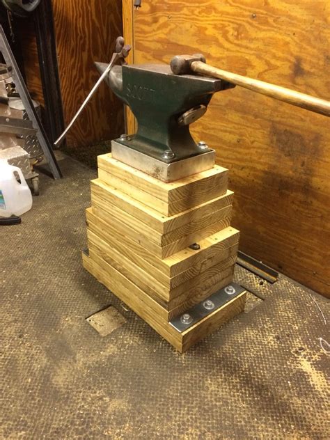 Anvil stand from 2x12 and 2x10 wood planks | Metal working ...