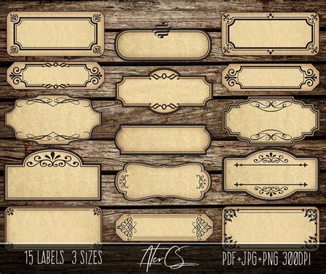 15 Printable Blank Vintage Apothecary Labels Set Editable | Etsy Potion ...