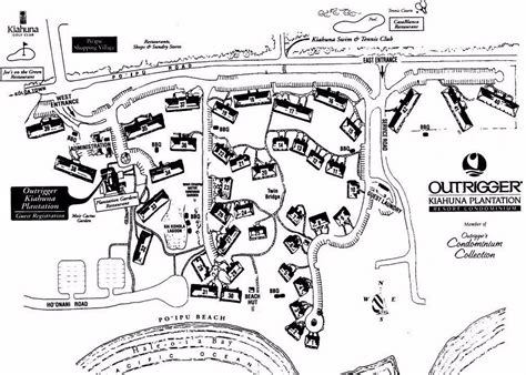 Outrigger Kiahuna Plantation Map