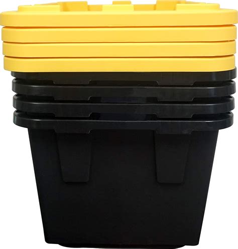 Greenmade 4 Pack Heavy-Duty Plastic Storage Boxes with Lids, 27 Gallon ...