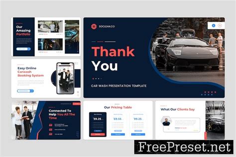 Soclean - Car Wash PowerPoint Template UQHXGSH