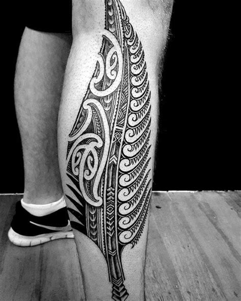 polynesian tattoo design leg - Fred Simone