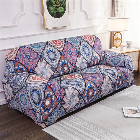 Bohemian Sofa Covers Stretch Boho Couch Cover Colorful Slip Covers for ...