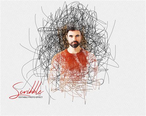 Scribble Photo Effect Art - Design Cuts