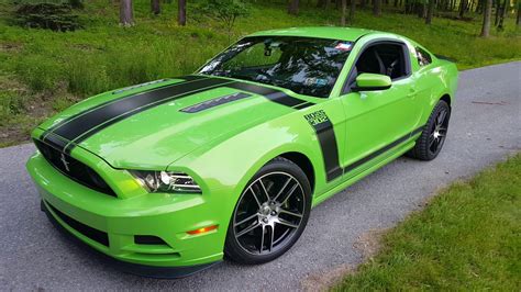 2013 Ford Mustang Boss 302 in Gotta have it green with Lagun Seca wheels - YouTube