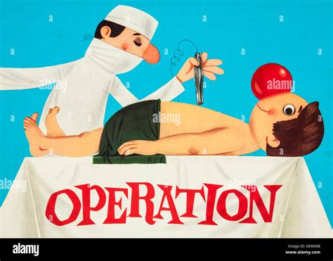 Box illustration of vintage "Operation" board game by MB Games Stock ...