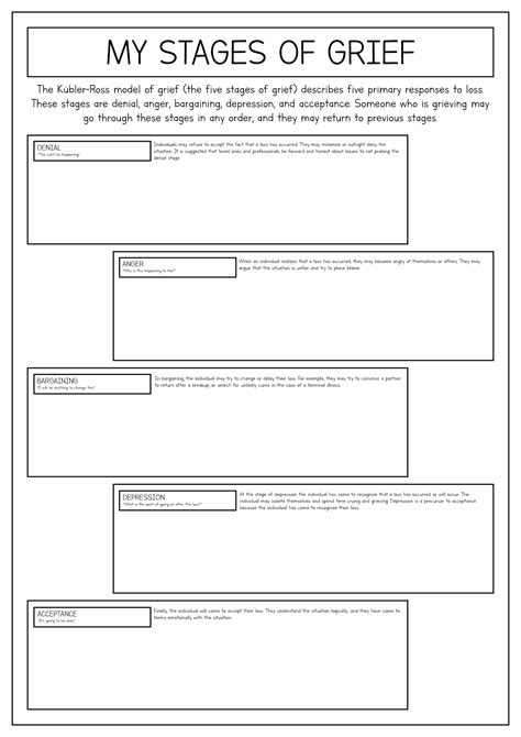 16 Grief Therapy Worksheets - Free PDF at worksheeto.com