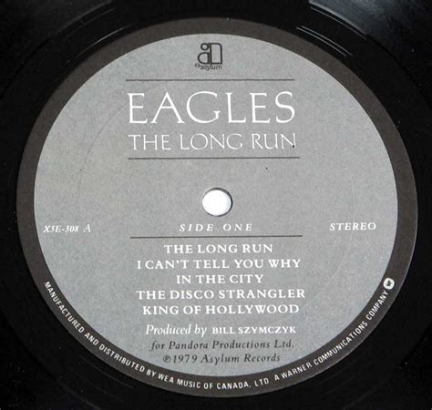 EAGLES The Long Run Album Cover Gallery & 12" Vinyl LP Discography ...