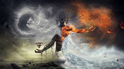 HD wallpaper: art, artwork, demon, elemental, fantasy, fire, God, gods ...