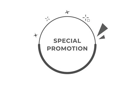 Special Promotion Button. Speech Bubble, Banner Label Special Promotion 24204468 Vector Art at ...