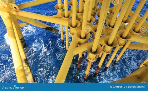 Offshore Construction Platform for Production Oil and Gas. Stock Footage - Video of production ...