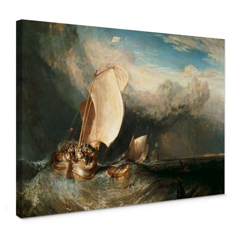 Turner - Fishing Boats with Huckster Bargaining for Fish Canvas print | wall-art.com