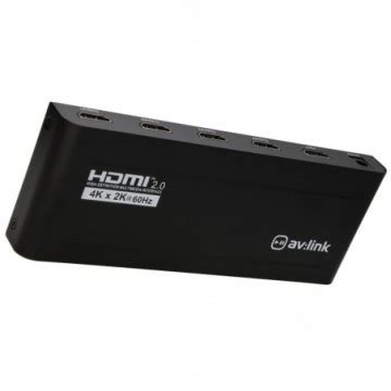 4K HDMI 2.0 4 Way Splitter 1 Device to 4 Displays 3840 x 2160 60Hz Slimline