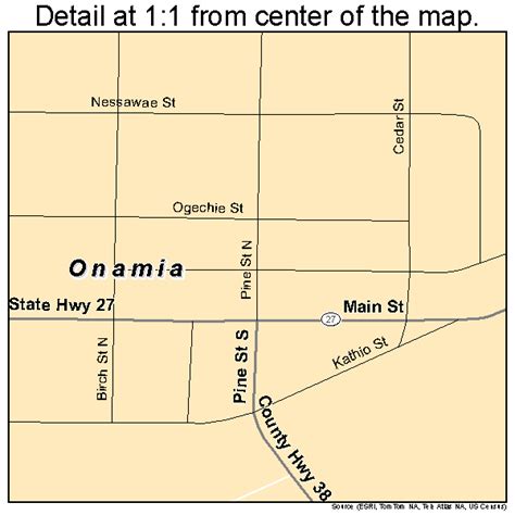 Onamia Minnesota Street Map 2748310