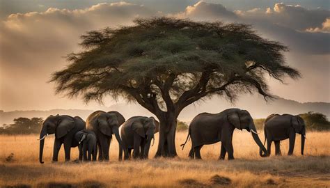 What is the social structure of elephant herds and families?