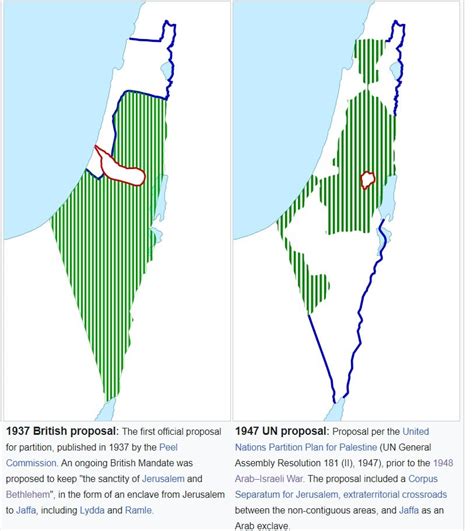 British vs UN proposals for partition of palestine mandate. At least the British proposals had ...