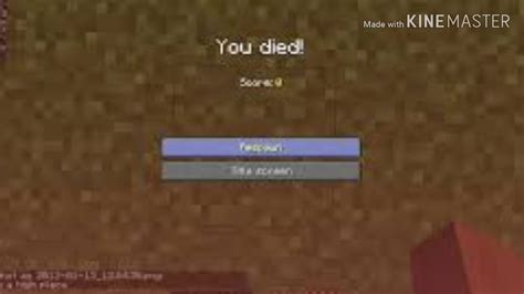 Minecraft Died Screen