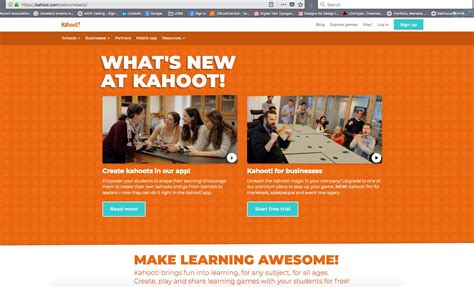 Kahoot is a great interactive game that the teacher can set up just for fun or review. All the ...