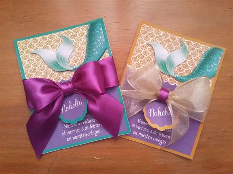 Invitación personalizada de cumpleaños. Tema: La Sirenita. | Cumpleaños de sirena, Fiesta de ...