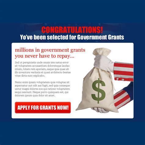 Government grants PPV landing page design templates to boost grants ...