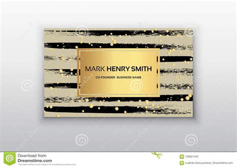 Vector Business Card. Luxury Business Card Design Stock Vector - Illustration of gold, design ...