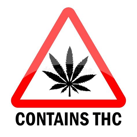 Contiene El Signo De Advertencia De Thc Ilustración del Vector - Ilustración de iconos, legalice ...