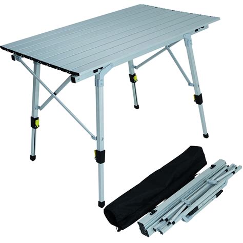 Adjustable Aluminium Lightweight Slatted Folding Table Portable Camping | eBay