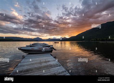 Sunrise from Lake McDonald Stock Photo - Alamy